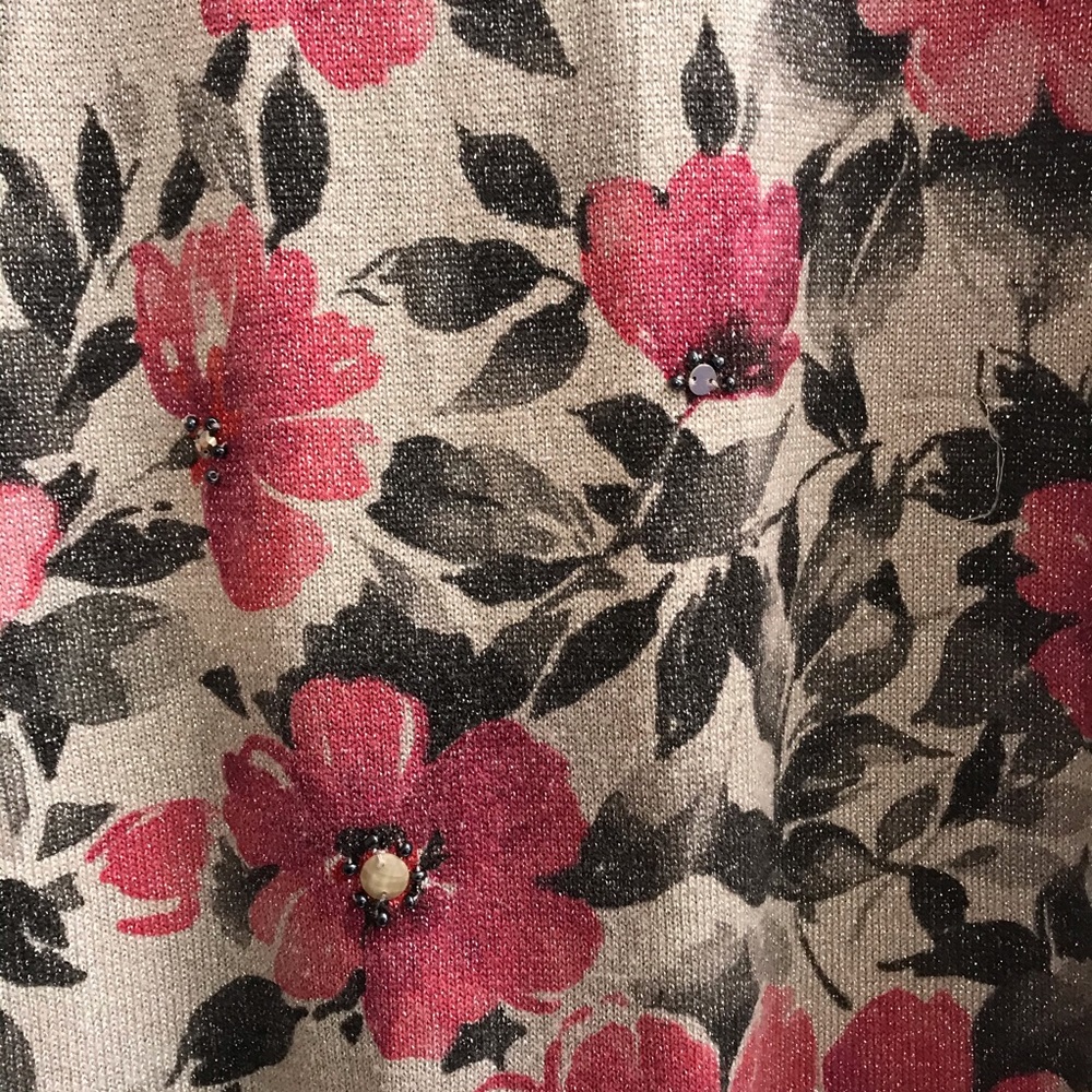 ALFRED DUNNER COTTON BLEND SHIMMER SWEATER LARGE - Picture 3 of 6